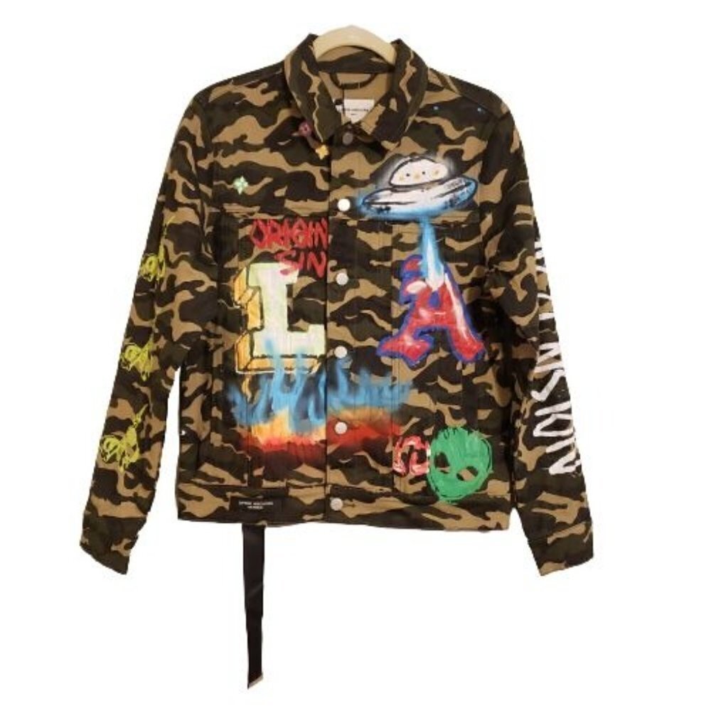 Lifted Anchors Starlight Cotton Blend Camo Jacket size S NWT